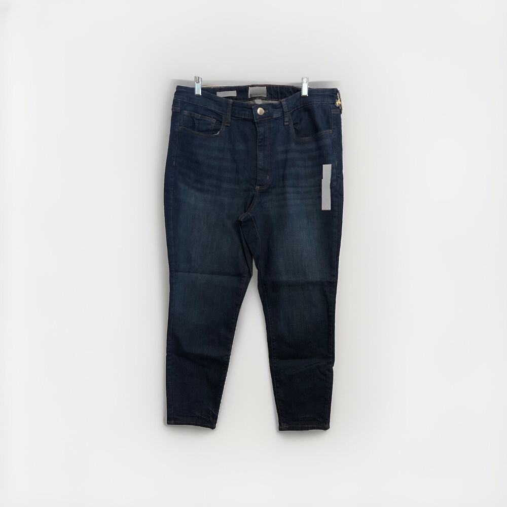Universal Thread High Rise Skinny Jeans 17 Short Blue Med Wash Denim Pants Y2K